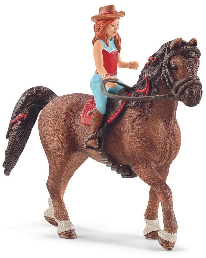 Schleich Hannah, a vörös hajú baba és  Cayenne, a ló