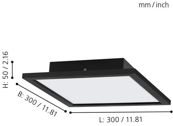 Eglo 99415 - SALOBRENA-C LED RGB 16W mennyezeti lámpa, dimmelhető, távirányítóva