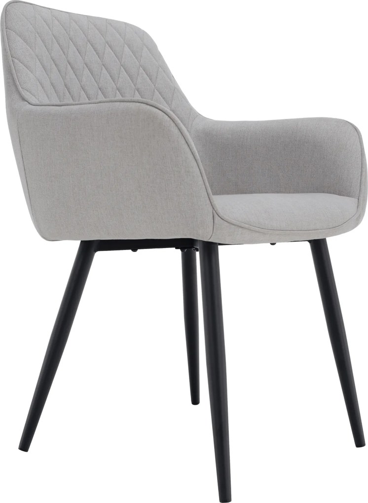 Design fotel, világosszürke/fekete, OSKOR