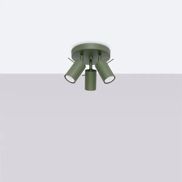 Sollux SL.1503 - Spotlámpa RING 3xGU10/10W/230V zöld