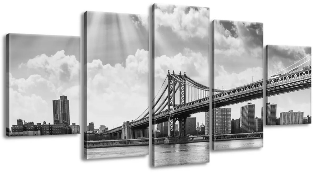 Gario Vászonkép Brooklyn New York - 5 részes Méret: 125 x 70 cm