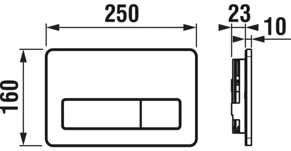 JIKA H8936620000001 - DUAL PRO öblítőgomb, fehér