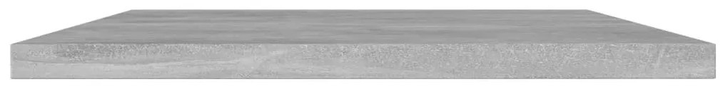 4 db betonszürke szerelt fa könyvespolc 100 x 20 x 1,5 cm