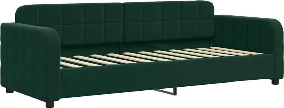 vidaXL sötétzöld bársony kanapéágy 80 x 200 cm