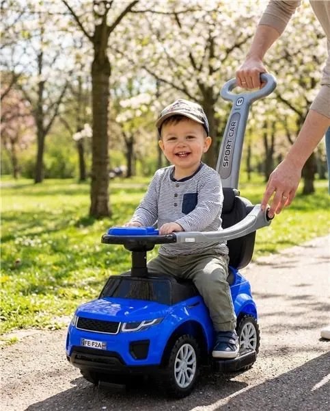 Gyerek zenélő bébitaxi Baby Mix Plus 3 az 1-ben kék