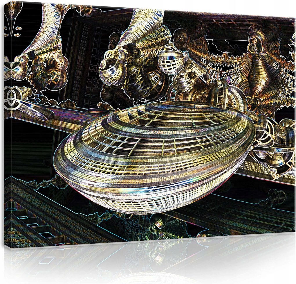 Vászonkép 100x75 Futurisztikus űrhajó absztrakt mechanizmusok