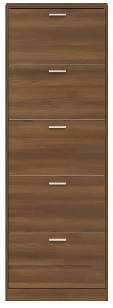 barna tölgyszínű szerelt fa cipősszekrény 59 x 17 x 169 cm