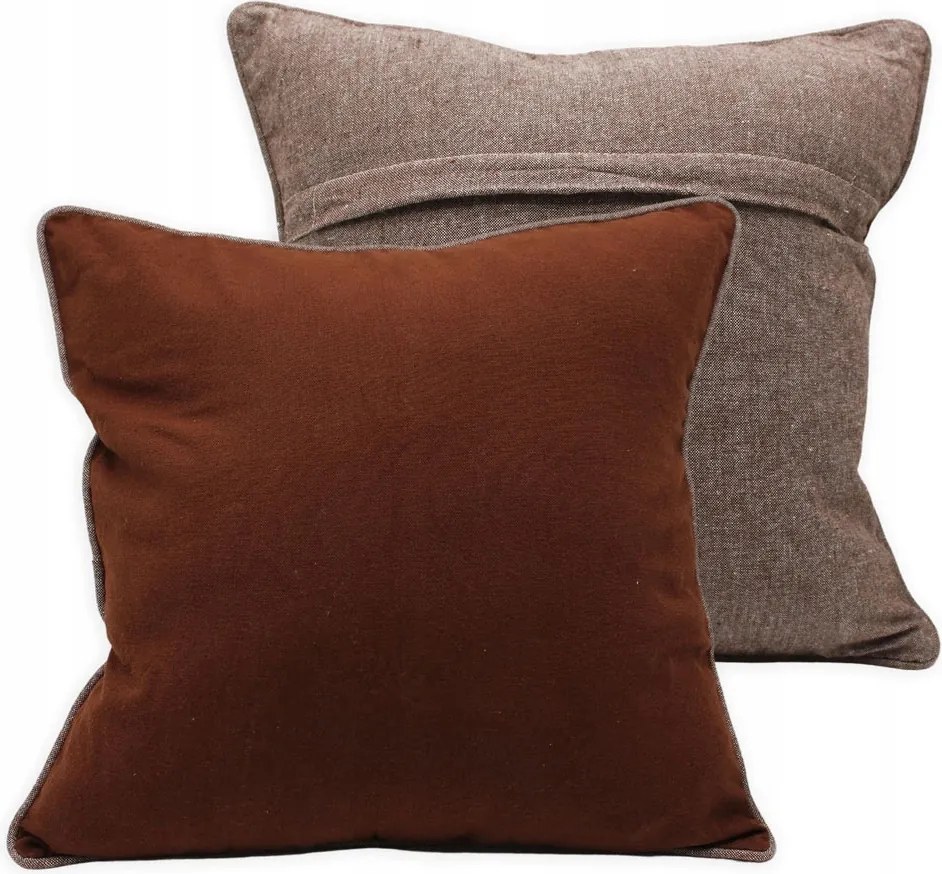 Home Elements Párnahuzat szegéllyel 40 x 40 cm, csokoládé gesztenye