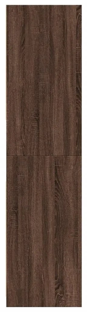 barna tölgy színű szerelt fa ruhásszekrény 80 x 50 x 200 cm