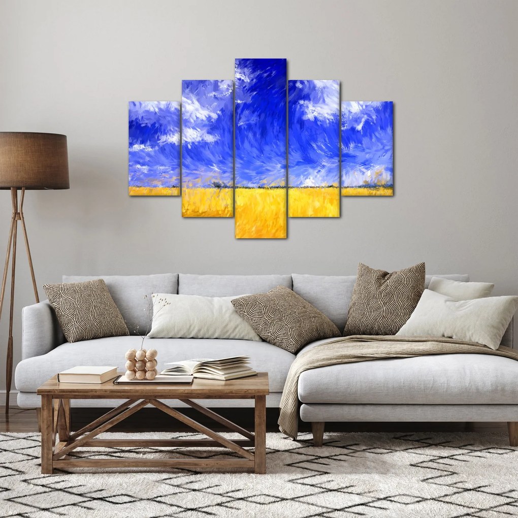 Kép - olajfestmény, arany mező (150x105 cm)