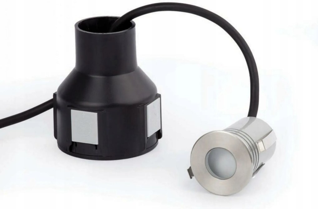 Faro Crosby süllyesztett kültéri Led lámpatest, szürke, meleg fehér, IP67, 1W