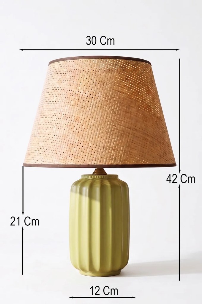 Pistacia kerámia éjjeli lámpa, Ø30 cm
