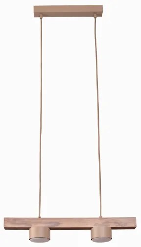 Duolla - IRONLINE kábeles csillár 2xGX53/3W/230V fenyő/tölgy/bézs