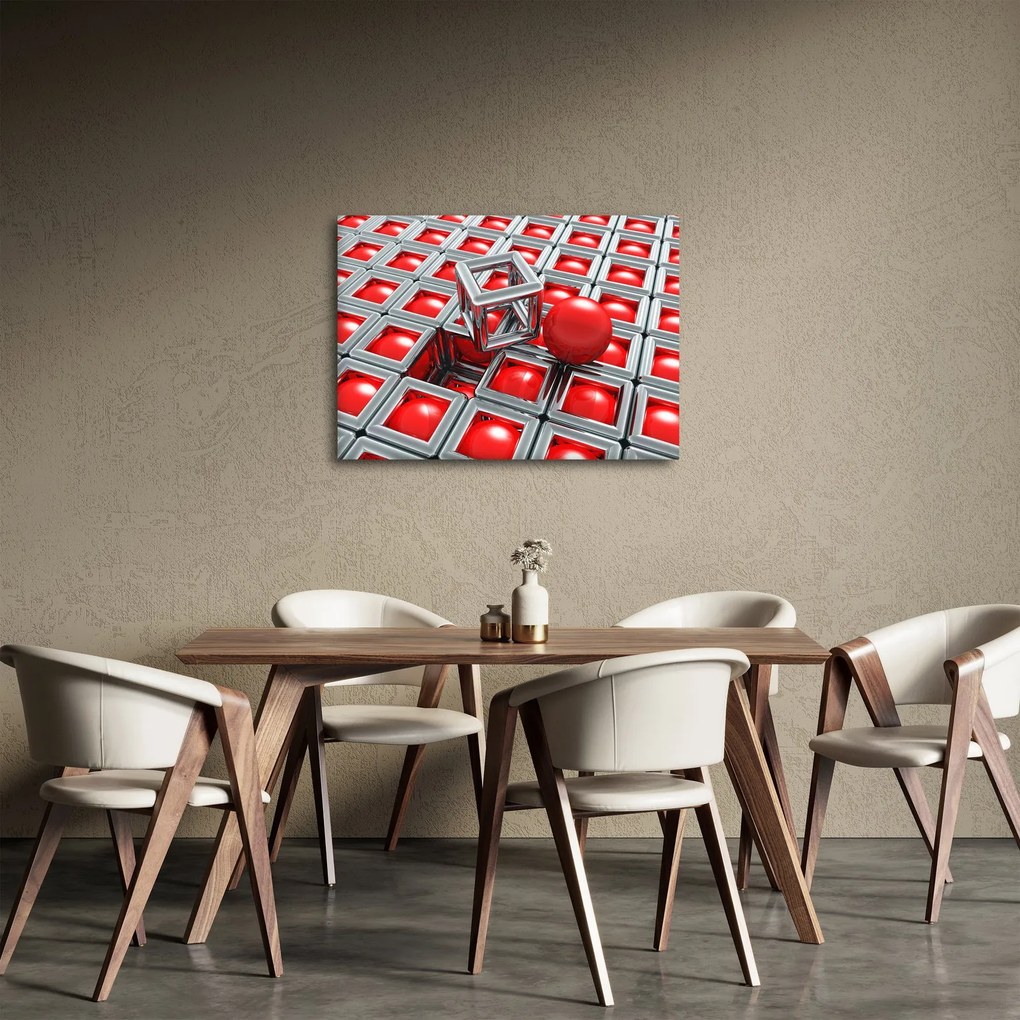 Kép - 3D fémes absztrakció (70x50 cm)