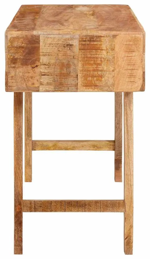 Öltözködőasztal polcokkal Barna 90 x 76 x 45 cm tömör mangófa