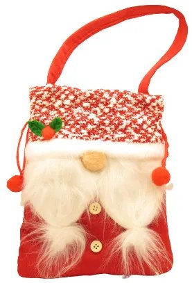 Karácsonyi Manó táska anyag két féle 20 cm x 23 cm