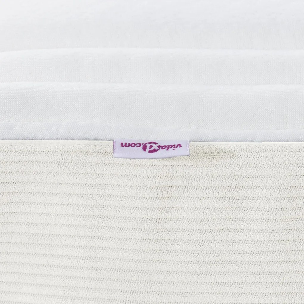 Pocket Spring Mattress Krém 180x200x20 cm Közepesen Kemény Szövet