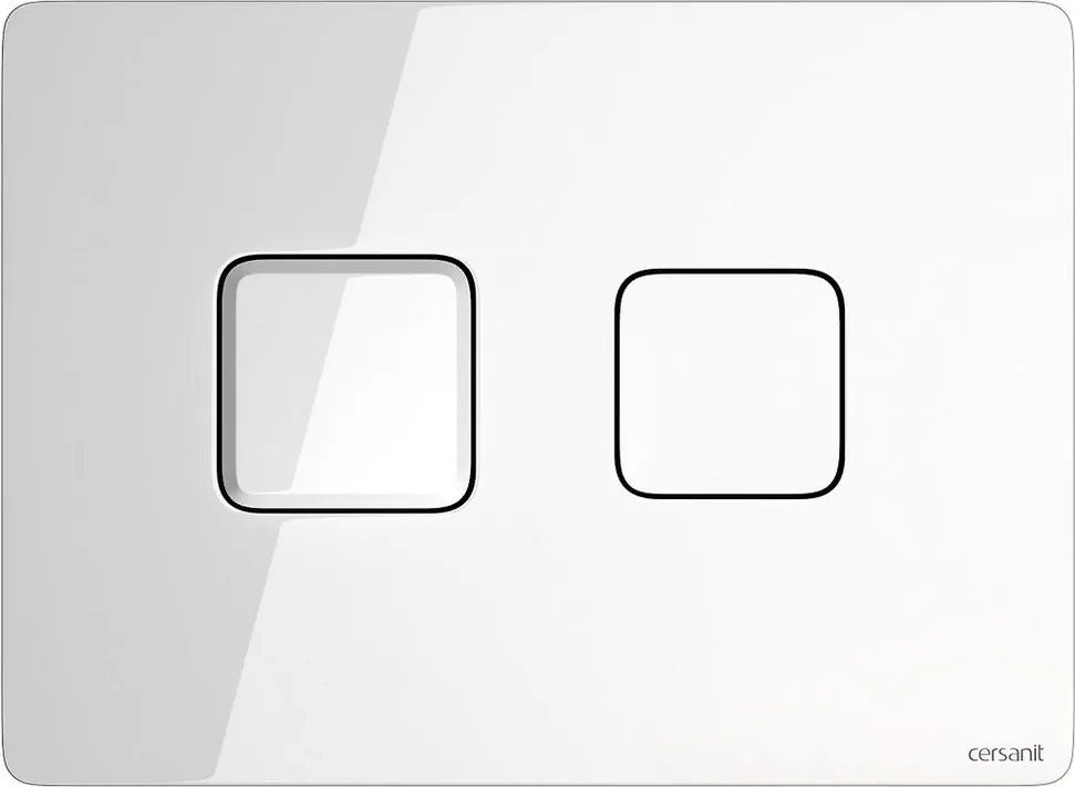 Öblítőgomb WC-hez Cersanit Accento Square Üveg Fehér S97-054