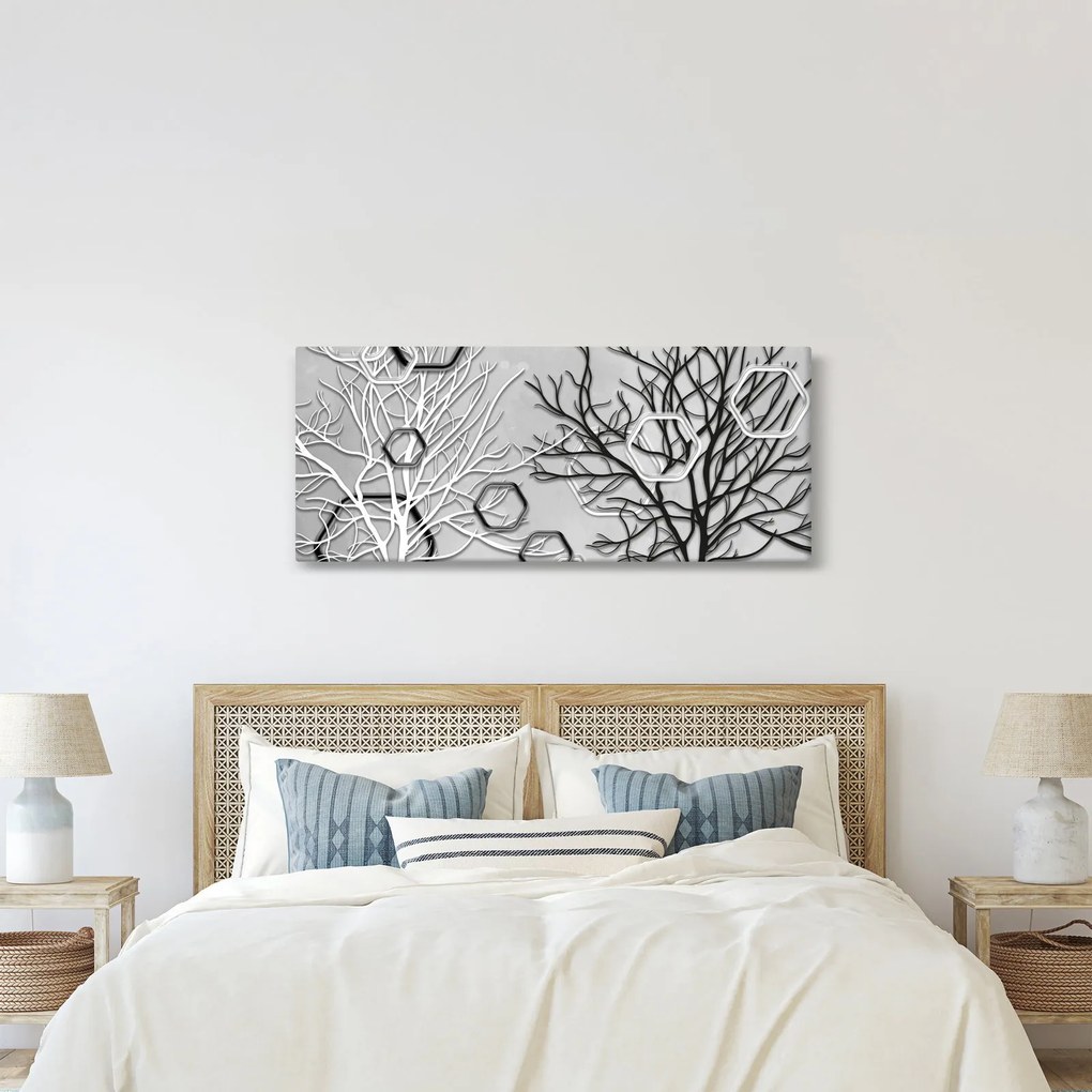 Absztrakt kép a fák (120x50 cm)