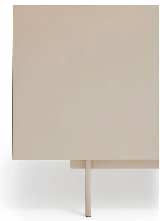 Bézs-natúr színű alacsony komód tölgyfa dekorral 130x78 cm Otto – Teulat