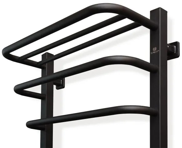 Fürdőszobai elektromos radiátor termosztáttal FORTIS 350W/230V 80,6 cm IP44 fekete baloldali