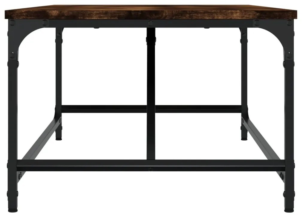 Füstös tölgy színű szerelt fa dohányzóasztal 100x50x35 cm