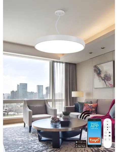 Top Light - LED RGB Dimmelhető csillár zsinóron LED/60W/230V Wi-Fi Tuya fehér + távirányító