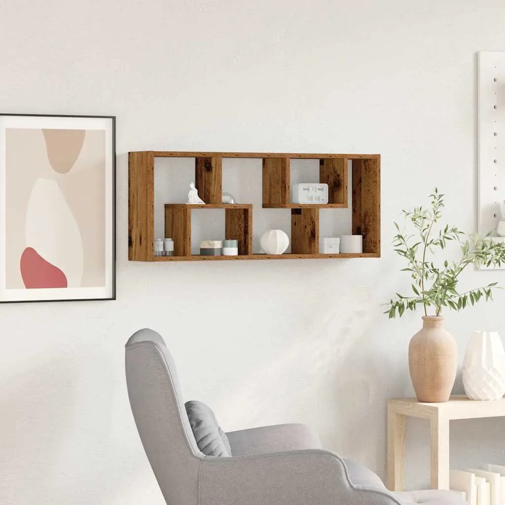 tömör fa fali polc 36 x 16 x 90 cm
