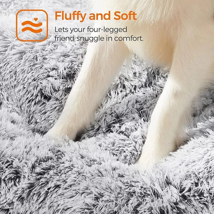 Kisállat fekhely, párnázott, mosható kutyafekhely, világosszürke | FEANDREA