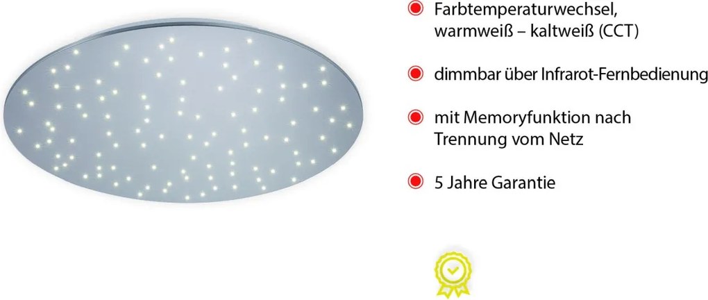 Paul Neuhaus modern mennyezeti lámpa sparkle acél pln14673-55