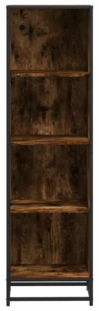 füstös tölgy színű szerelt fa könyvszekrény 40x35x139 cm