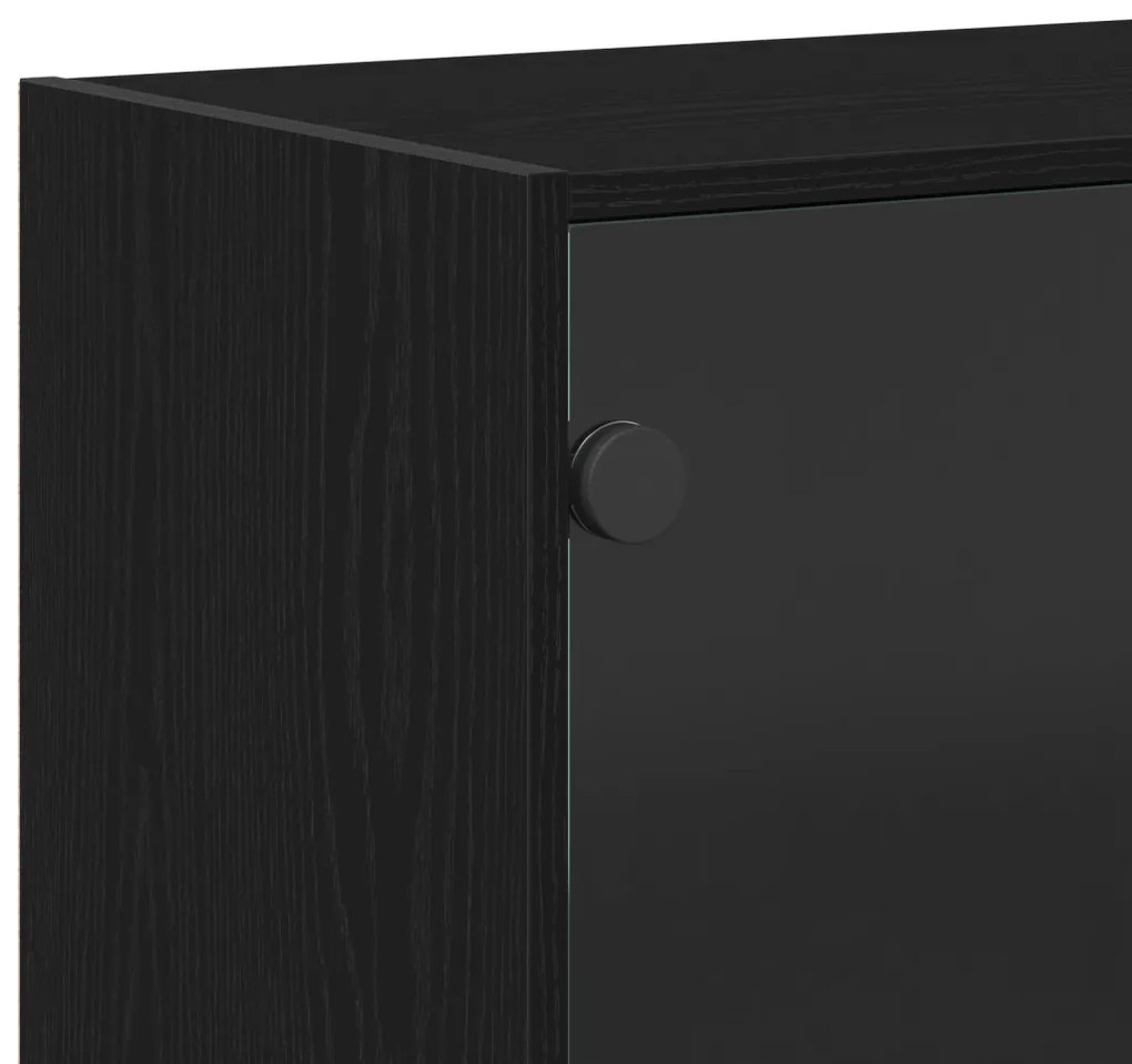 Oldalszekrény Fekete Tölgy 102x37x75,5 cm Mérnöki Fa