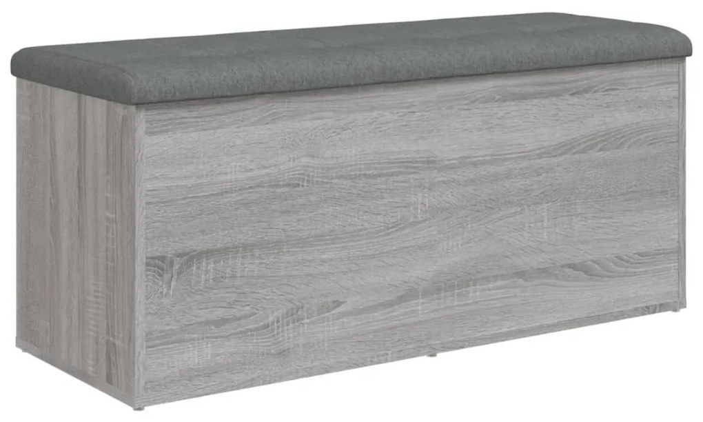szürke sonoma színű szerelt fa tárolópad 102 x 42 x 45 cm