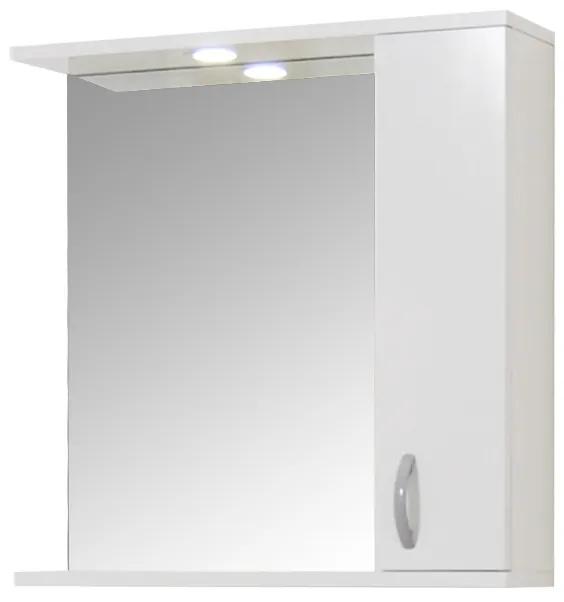 Oglio50 Fürdőszobai tükrös szekrény 50 cm fehér