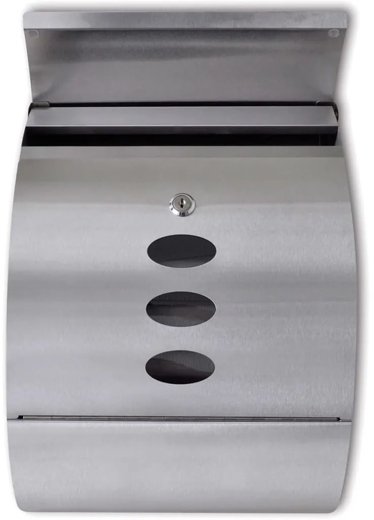 vidaXL Rozsdamentes acél postaláda