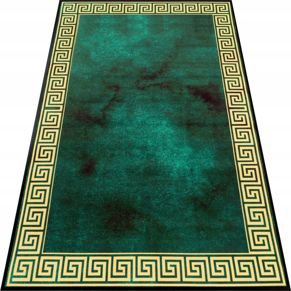 Nappali Szőnyeg 160x230 Modern Zöld Divatos Sárga Nagy Mosható Szőnyeg