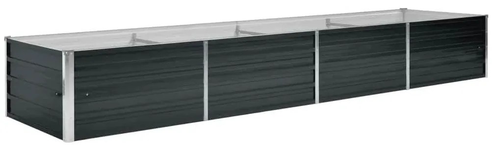 vidaXL antracitszürke horganyzott acél kerti magaságyás 320x80x45 cm