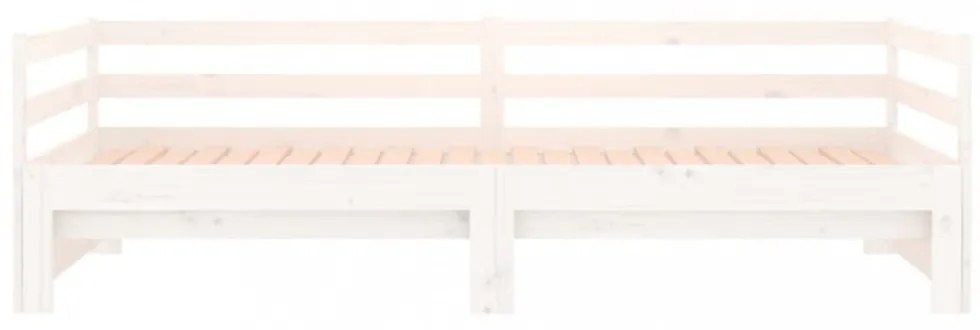 vidaXL fehér kihúzható nappali ágy matrac nélkül 90x190 cm