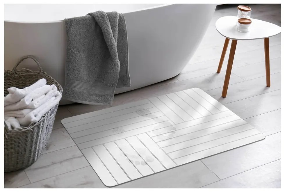 Fehér fürdőszobai kilépő 50x70 cm Malta – douceur d'intérieur