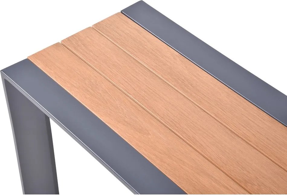 Sötétszürke-barna fém kerti pad Silea – Garden Pleasure