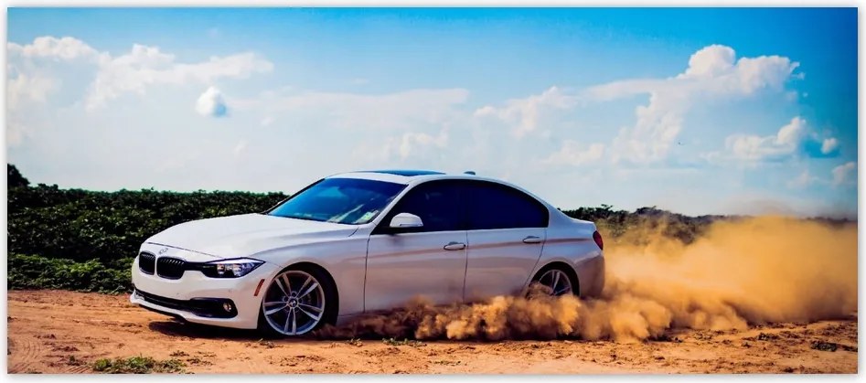 Fotótapéta flizelina 211x91 Bmw Drift a homokban