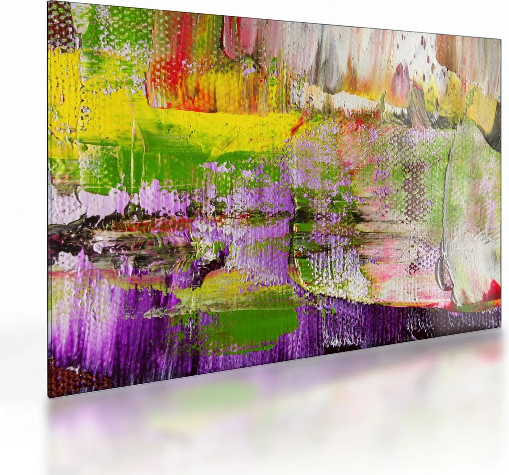 Absztrakció kép - festmény (üvegen) (70x50 cm)