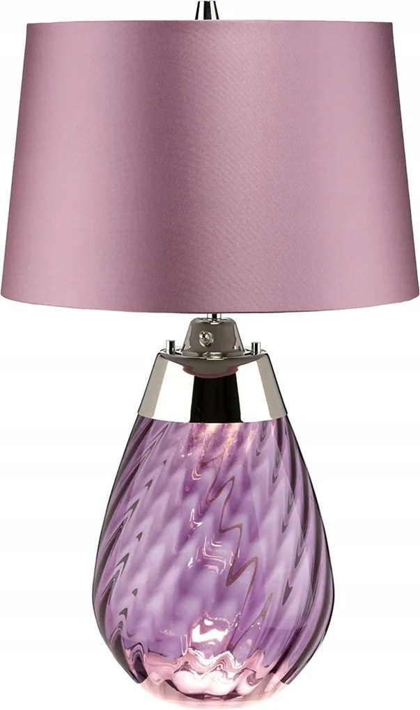 Elstead Asztali lámpa Lena Lila 60cm, Üveg, E27, 60W, Duall-Lit