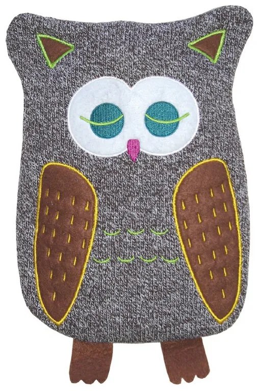 Melegvizes palack Hugo Frosch Eco Comfort - bagoly, 0,8 l, szürke