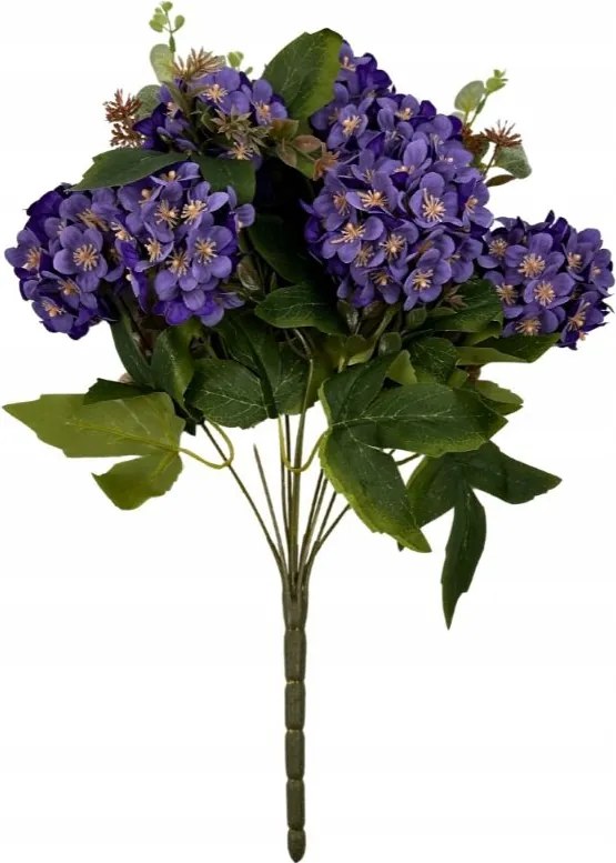 Hortenzia csokor 45 cm lila temetői vázához