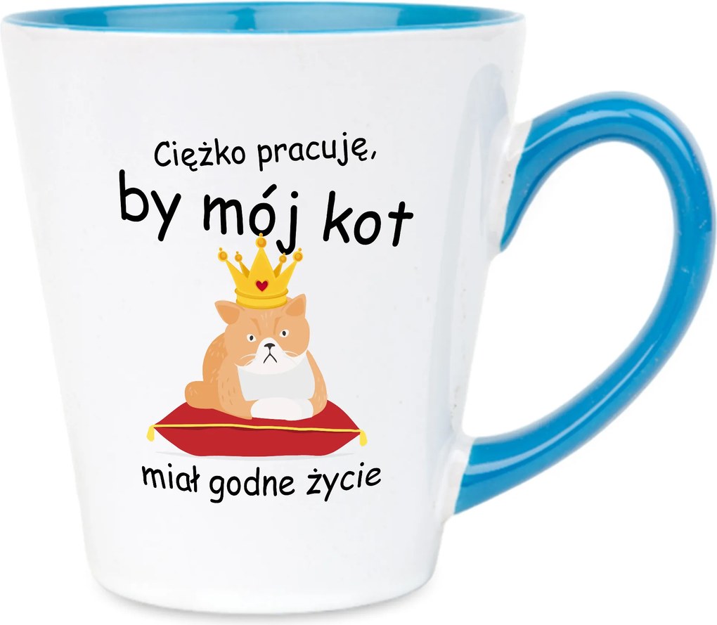 Latte Bögre 350ml Kék Ajándék Tisztességes Élet Macskáknak Különböző mintákkal