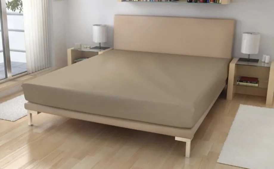 Ágynemű Jersey bézs TiaHome - 200x200cm