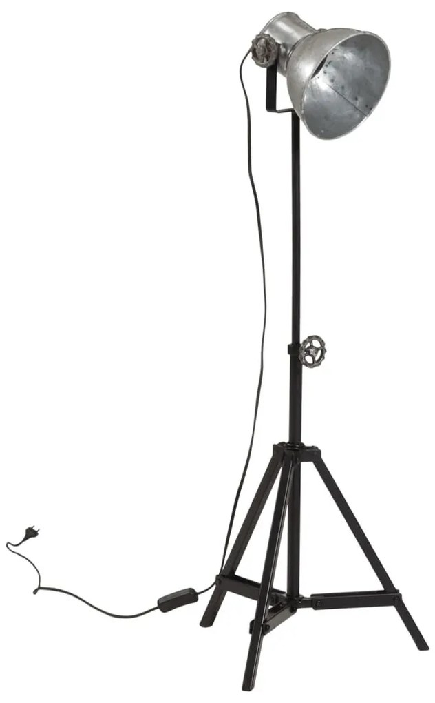 vintage ezüst állólámpa 25 W 35x35x65/95 cm E27
