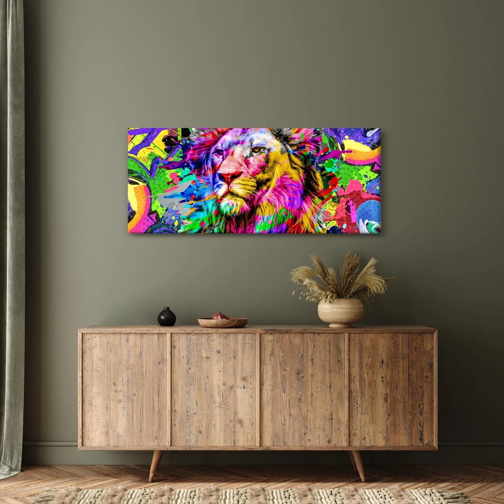 Kép - Oroszlán 3D-s képe (120x50 cm)