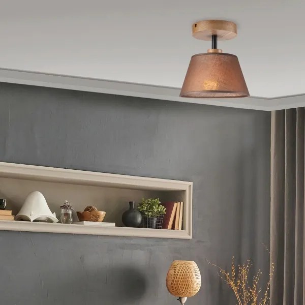 Brilagi - LED  Felületre szerelhető csillár  ANTHONY 1xE14/60W/230V tölgy/barna